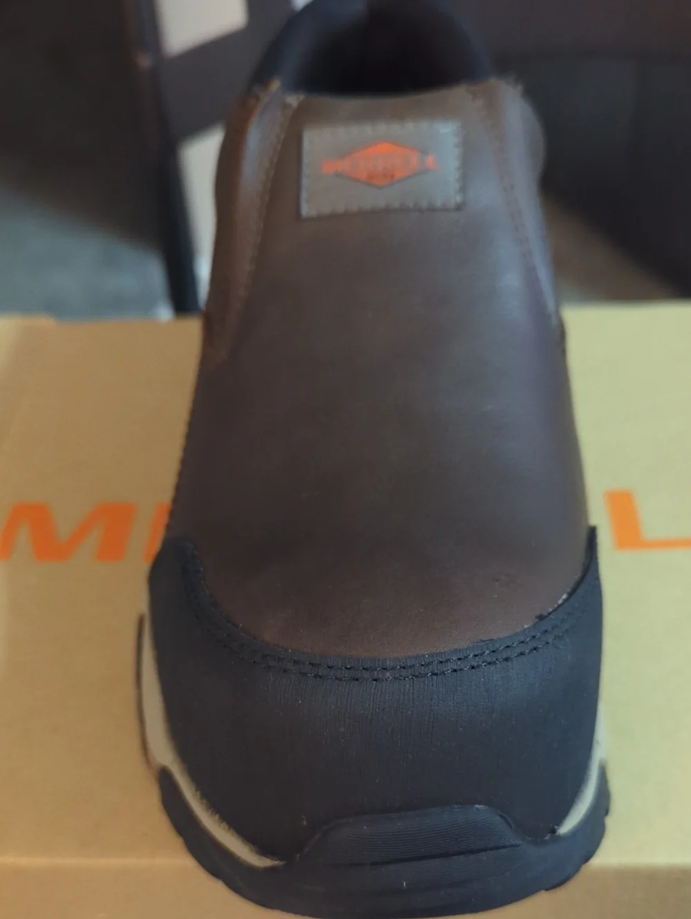Men's Slip-On Casual Work Shoe - Brown/Black